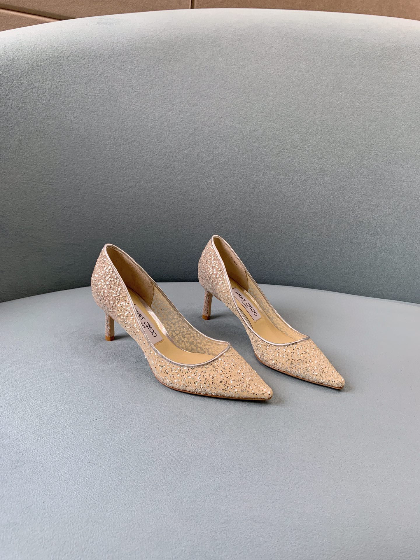 지미추 여자 망사 구두.힐