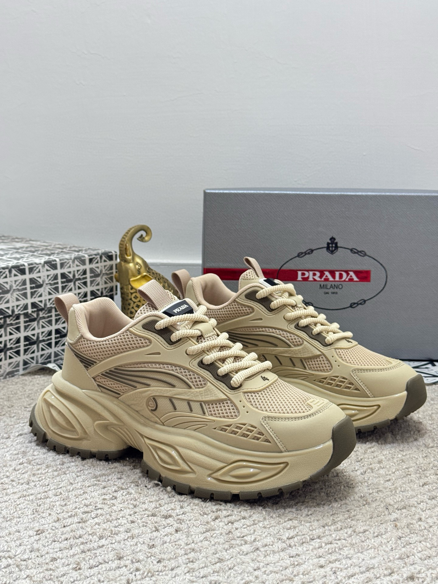 프라다 남자 스니커즈 신발 운동화