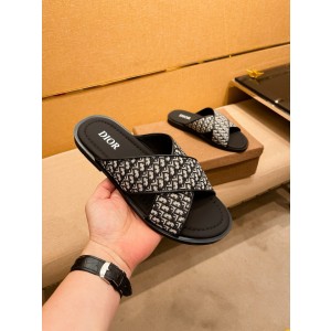 디올 남자 슬리퍼