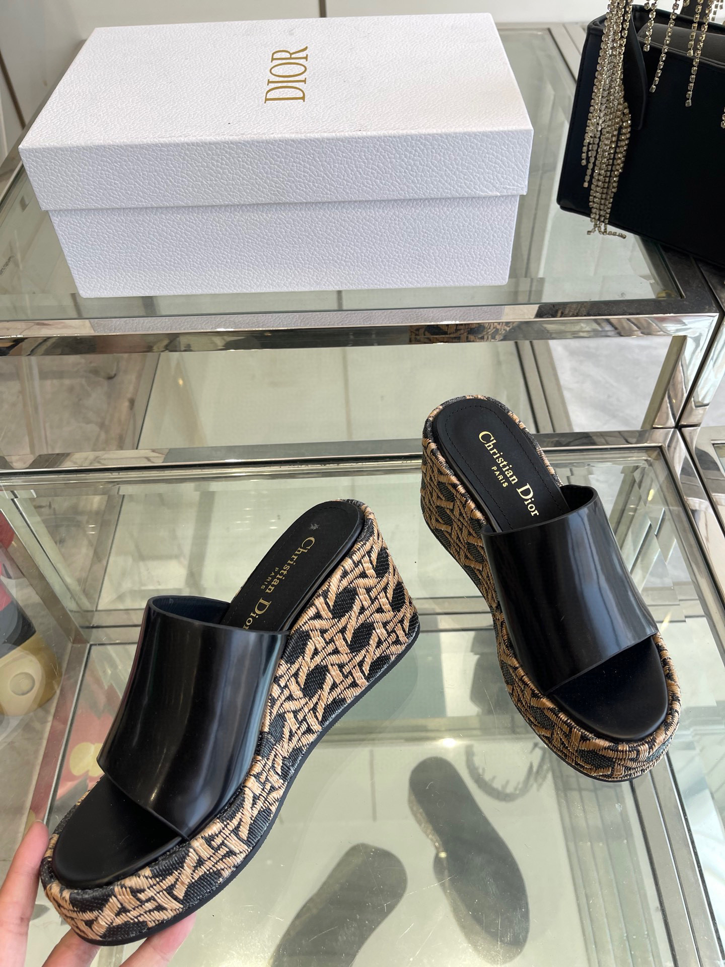 디올 여자 슬리퍼 9cm