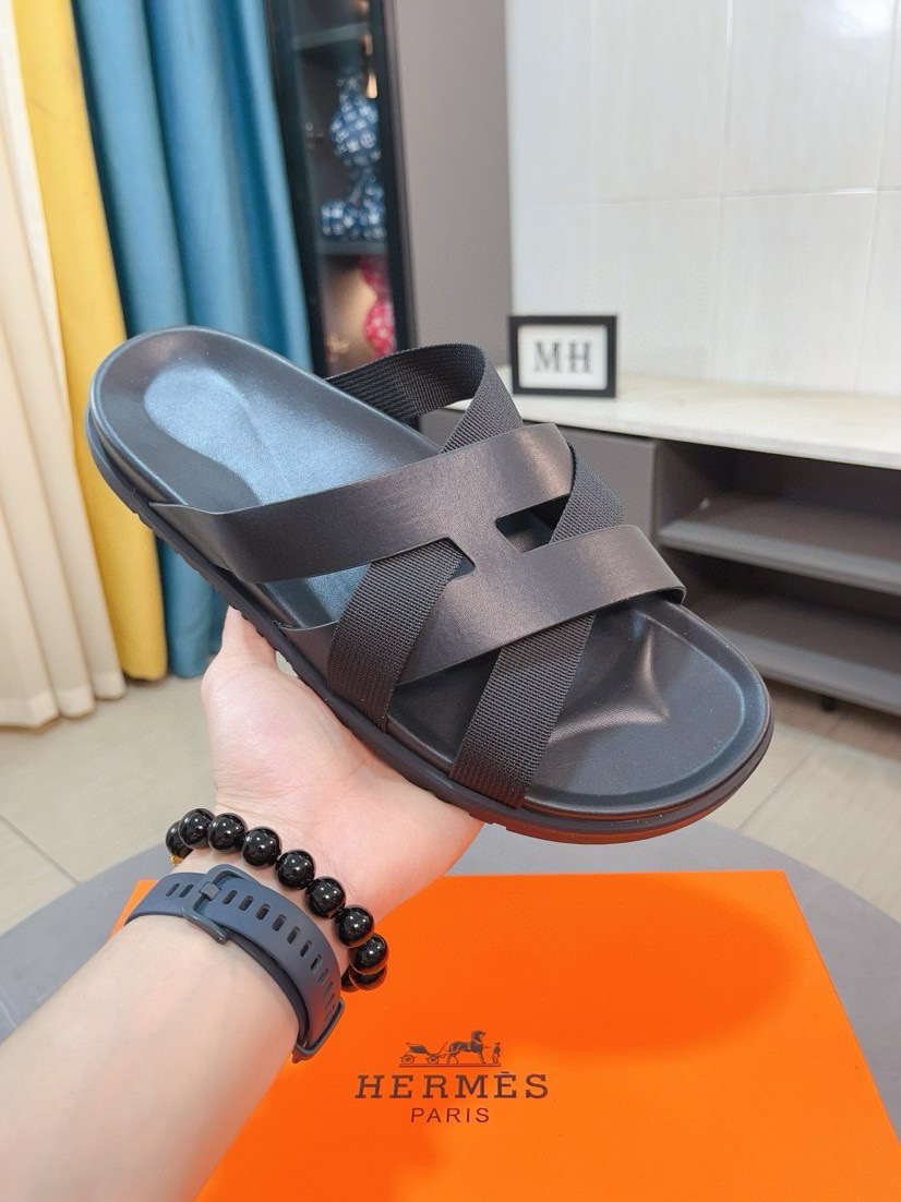 에르메스 남자 슬리퍼