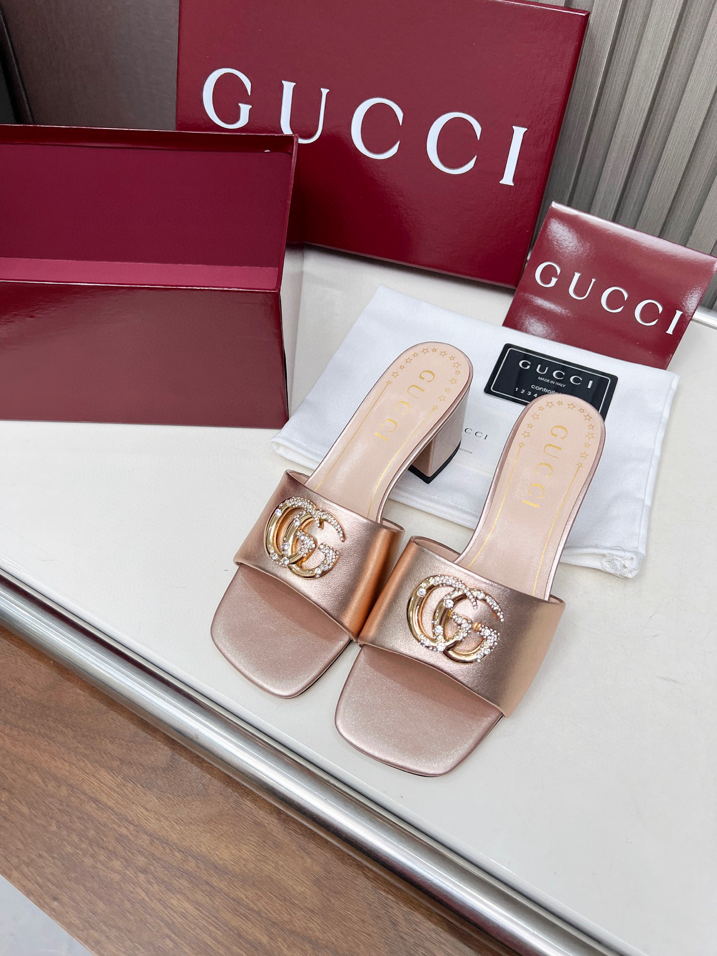 구찌 여자 슬리퍼 6cm