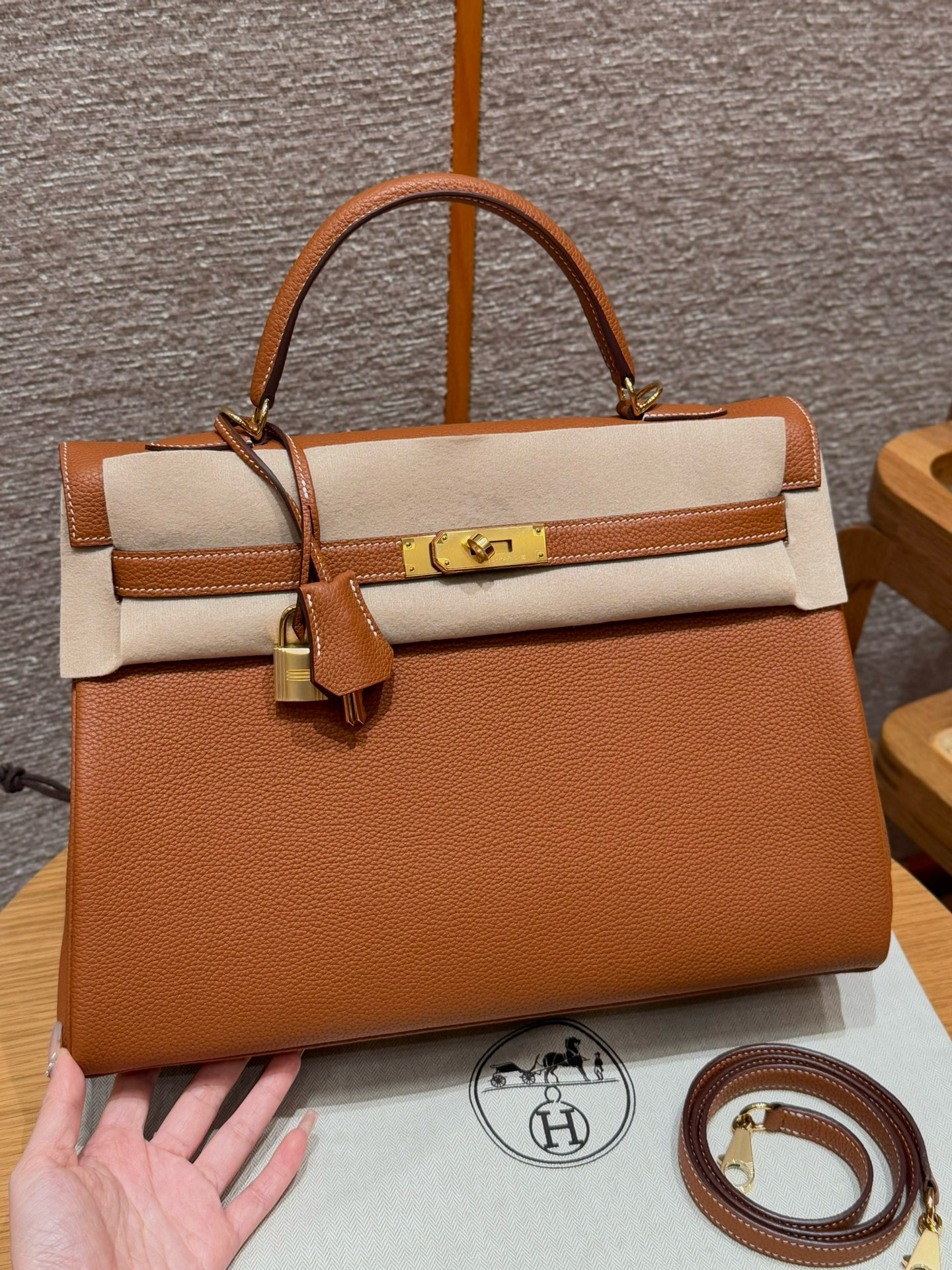 에르메스 켈리 35 토고가죽 여자가방