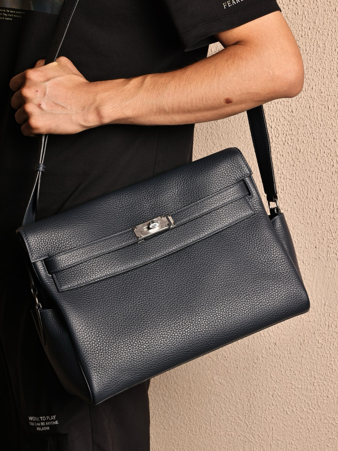 에르메스 라지 켈리백 메신저백 클레망스가죽