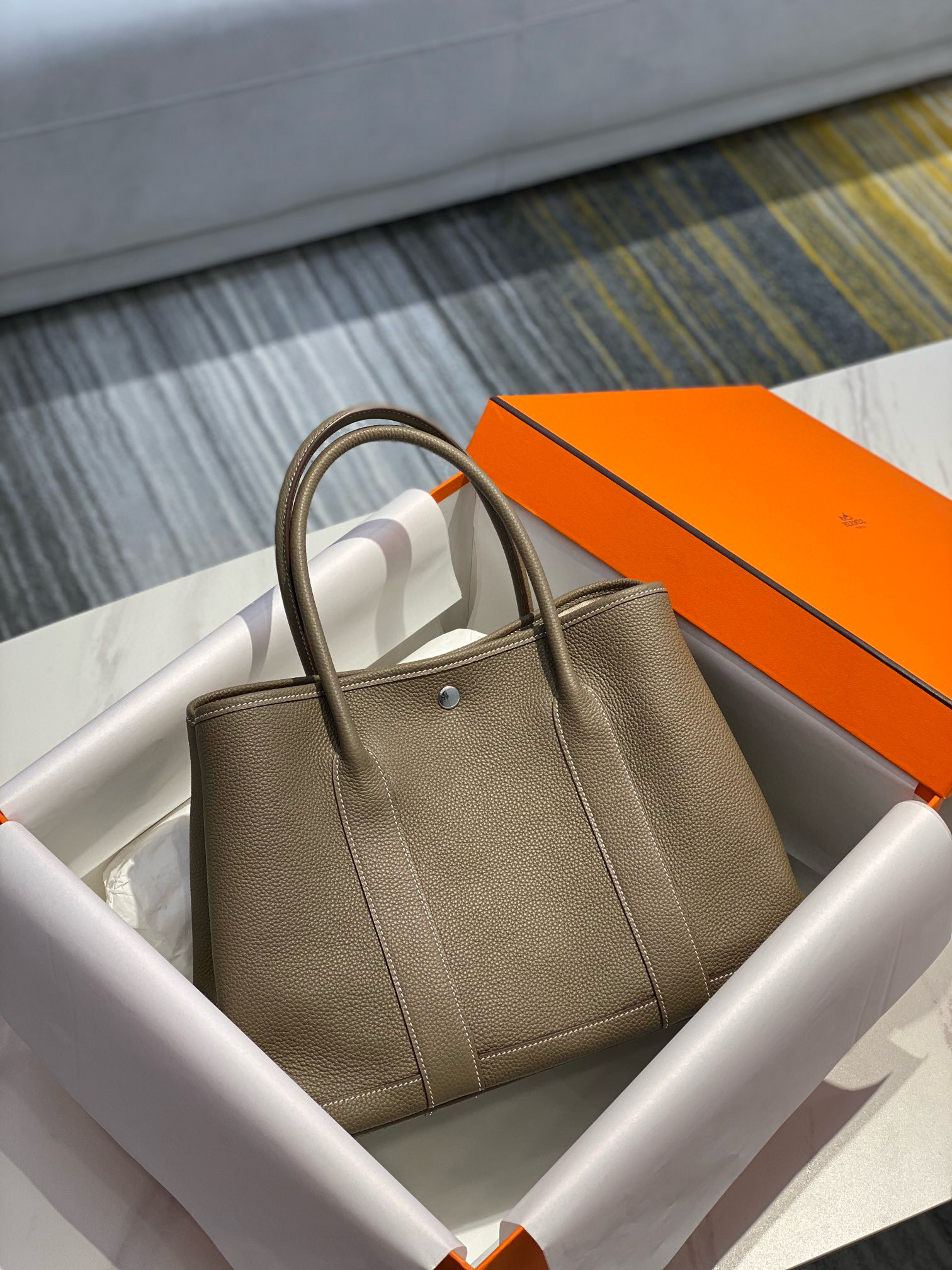 에르메스 가든파티 36cm 토고가죽 여자가방