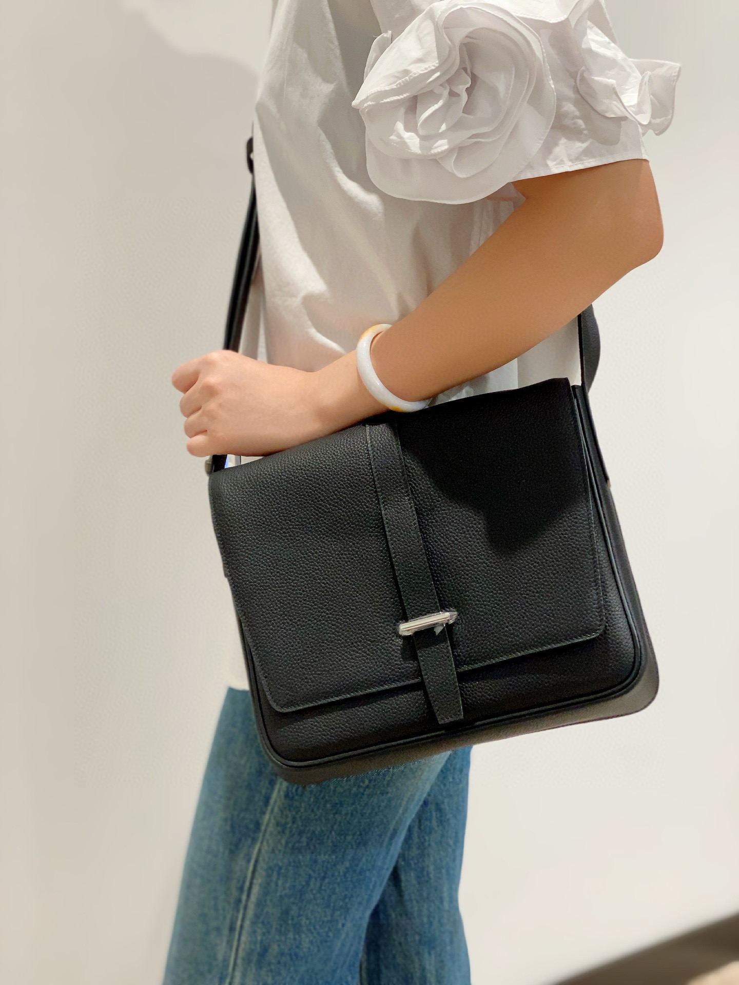 에르메스 스티브 라이트 주니어 메신저백