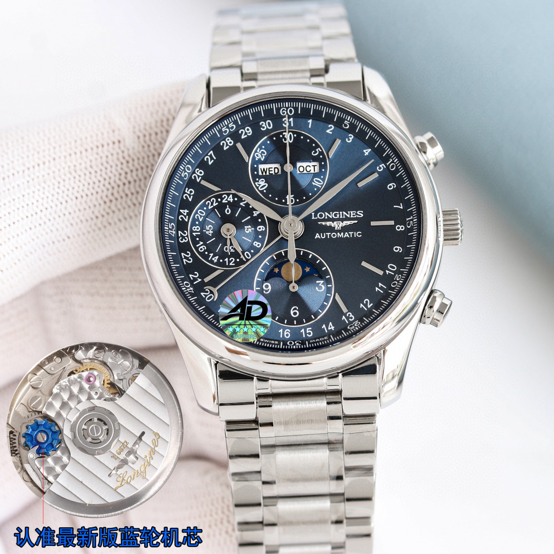 론진 2칼라 미러급 남자 시계