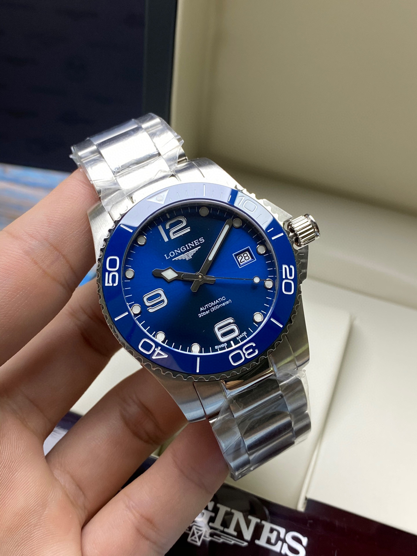 론진  미러급 남자 시계