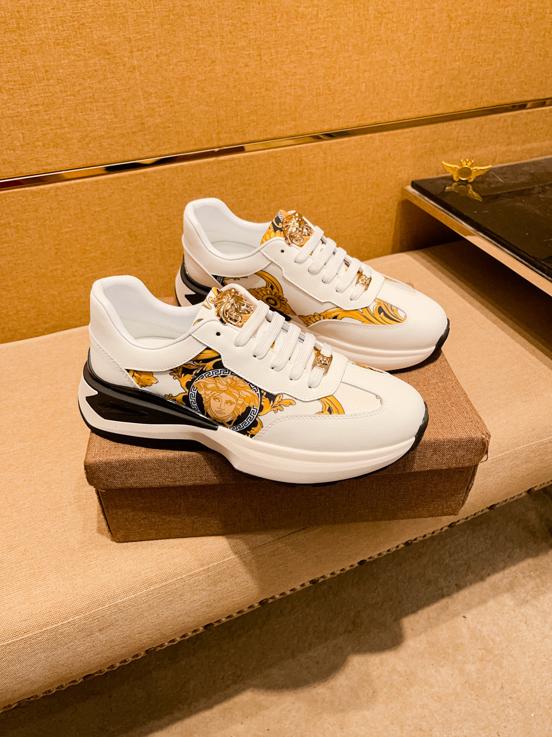 베르사체 남자 스니커즈 신발 운동화