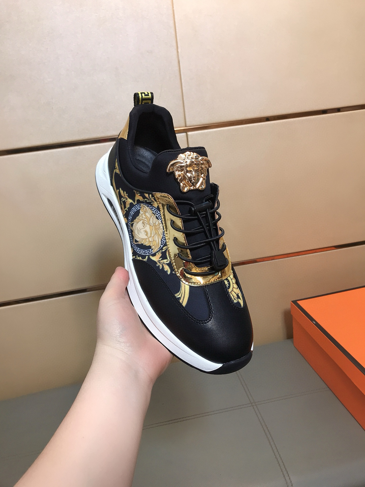 베르사체 남자 스니커즈 신발 운동화