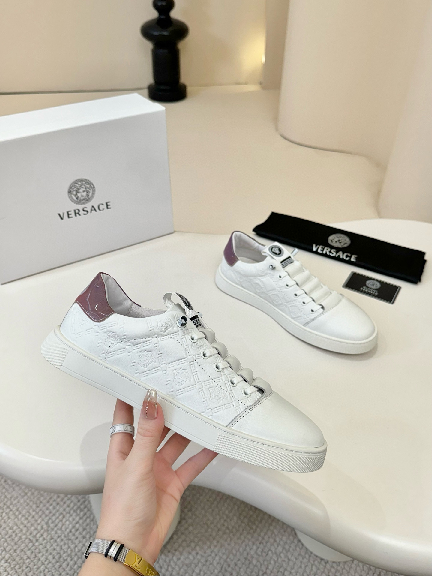 베르사체 남자 스니커즈 신발 운동화