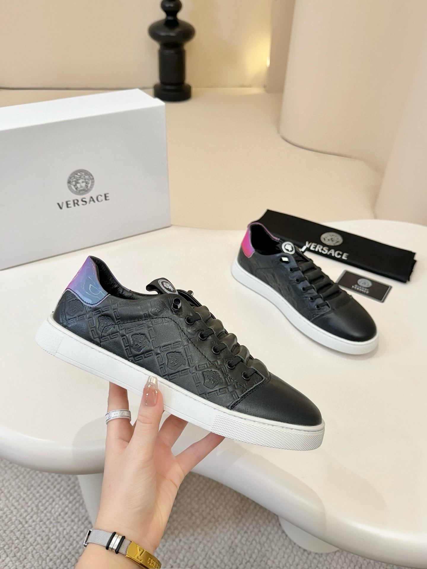 베르사체 남자 스니커즈 신발 운동화