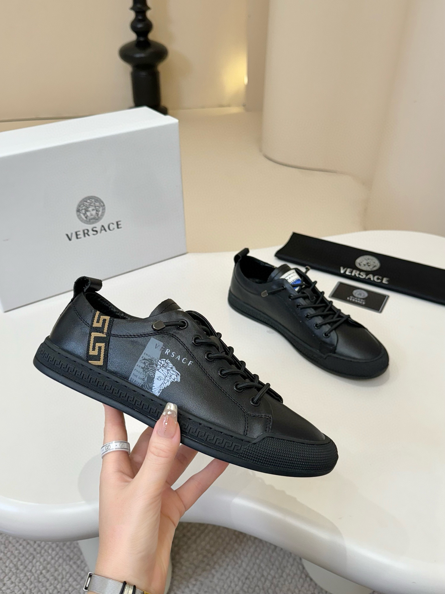 베르사체 남자 스니커즈 신발 운동화