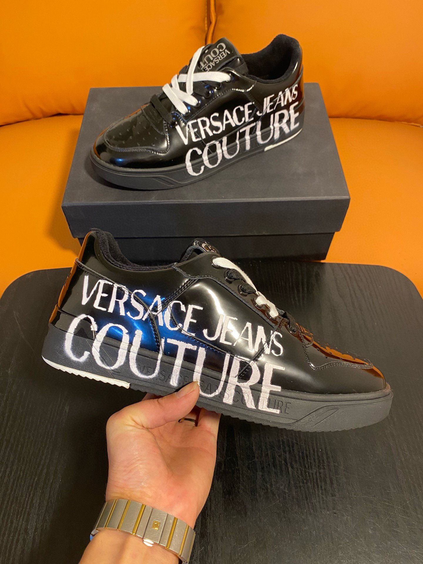 베르사체 남자 스니커즈 신발 운동화