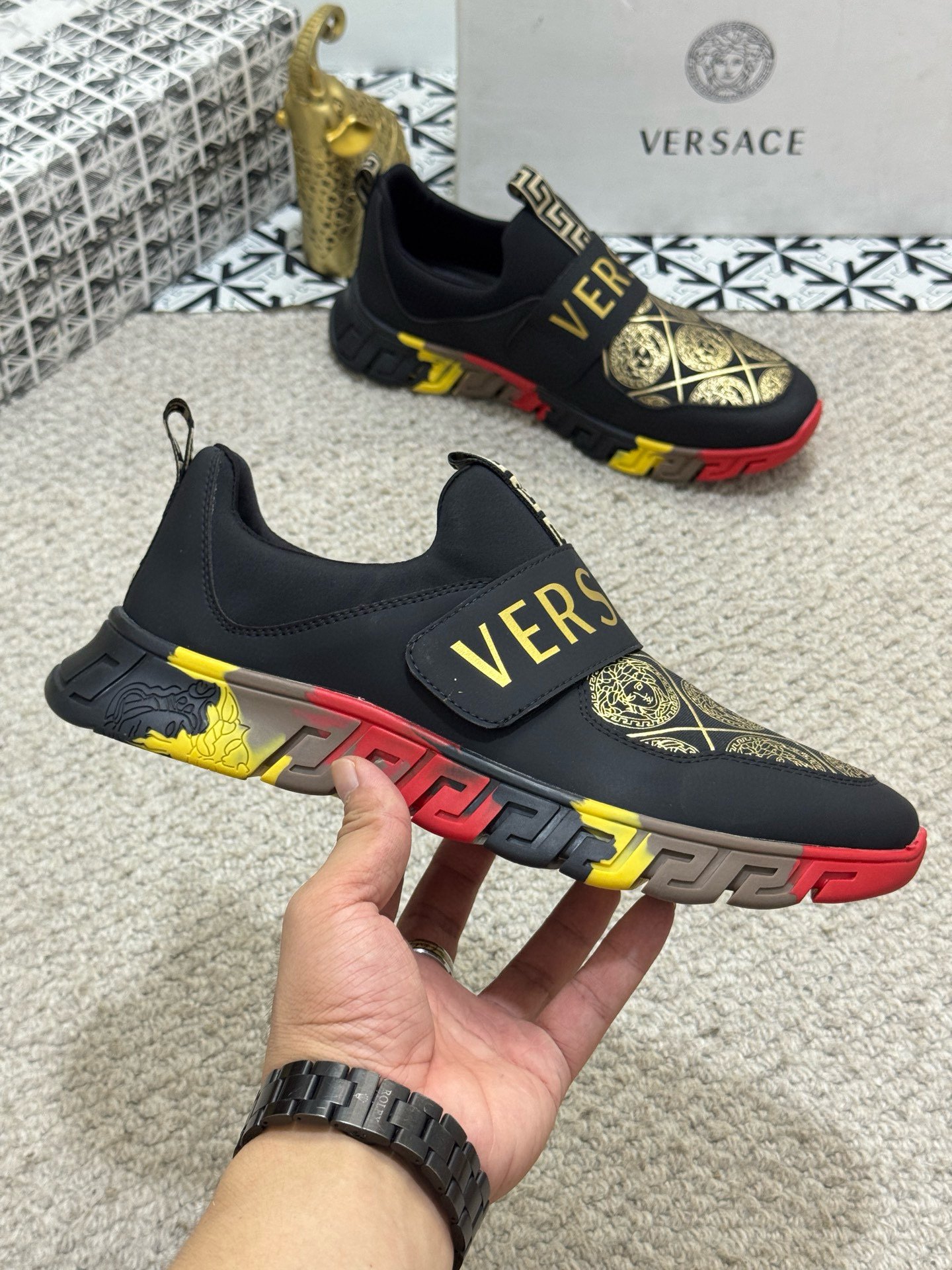 베르사체 남자 스니커즈 신발 운동화