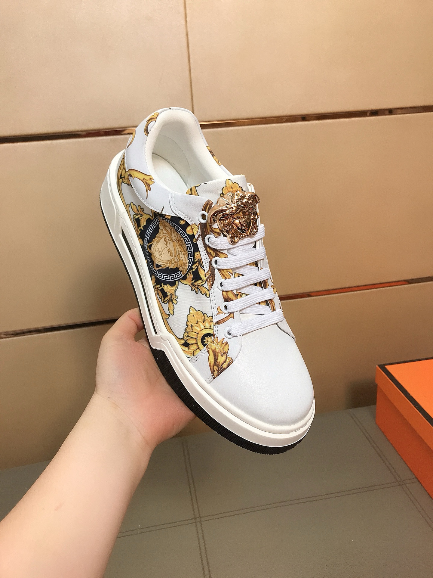 베르사체 남자 스니커즈 신발 운동화