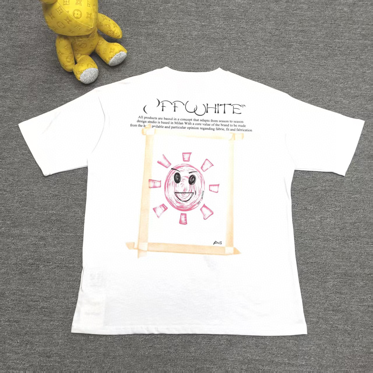 오프화이트 남녀공용 반팔티