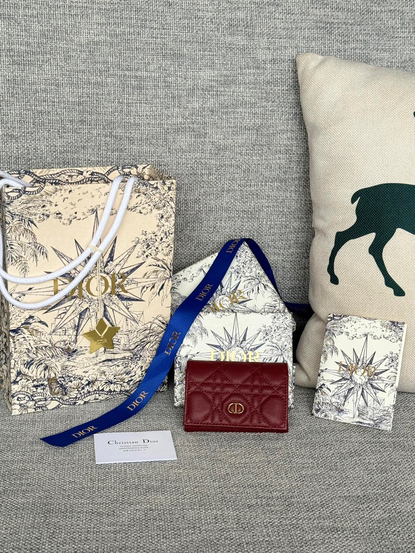 디올 S5132UWHC_M30G 여자 카드지갑 머니클립