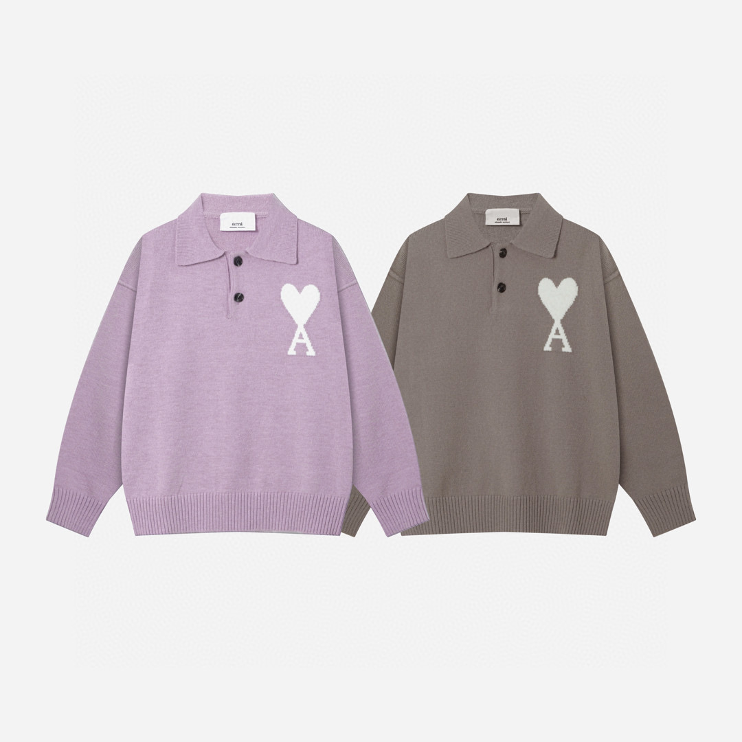 아미 아미리 2컬러 남자 니트