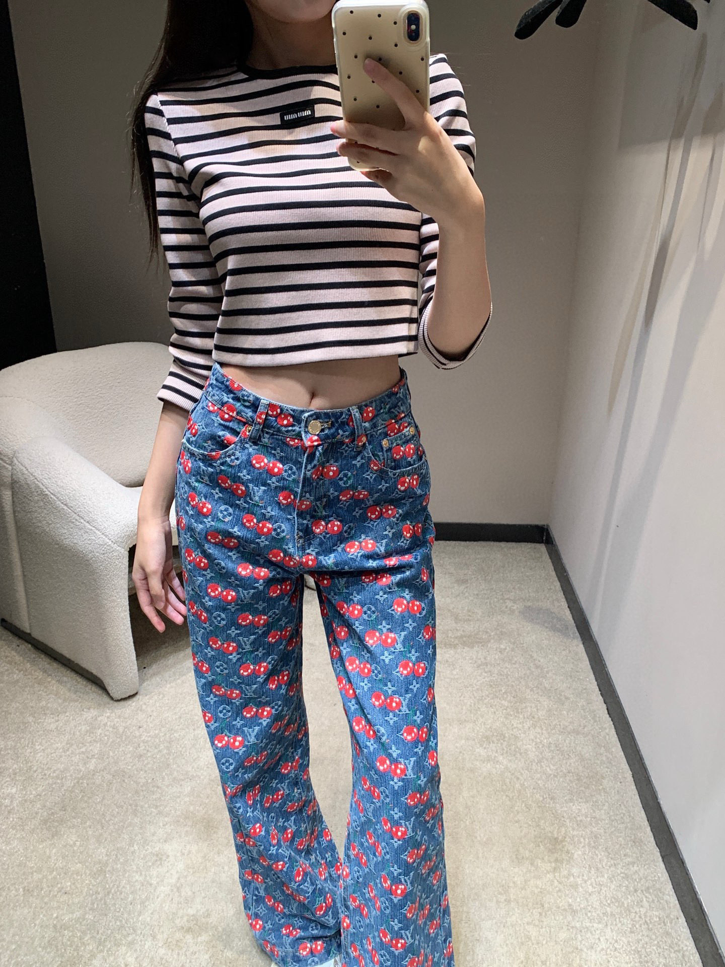 루이비통 여자 청바지