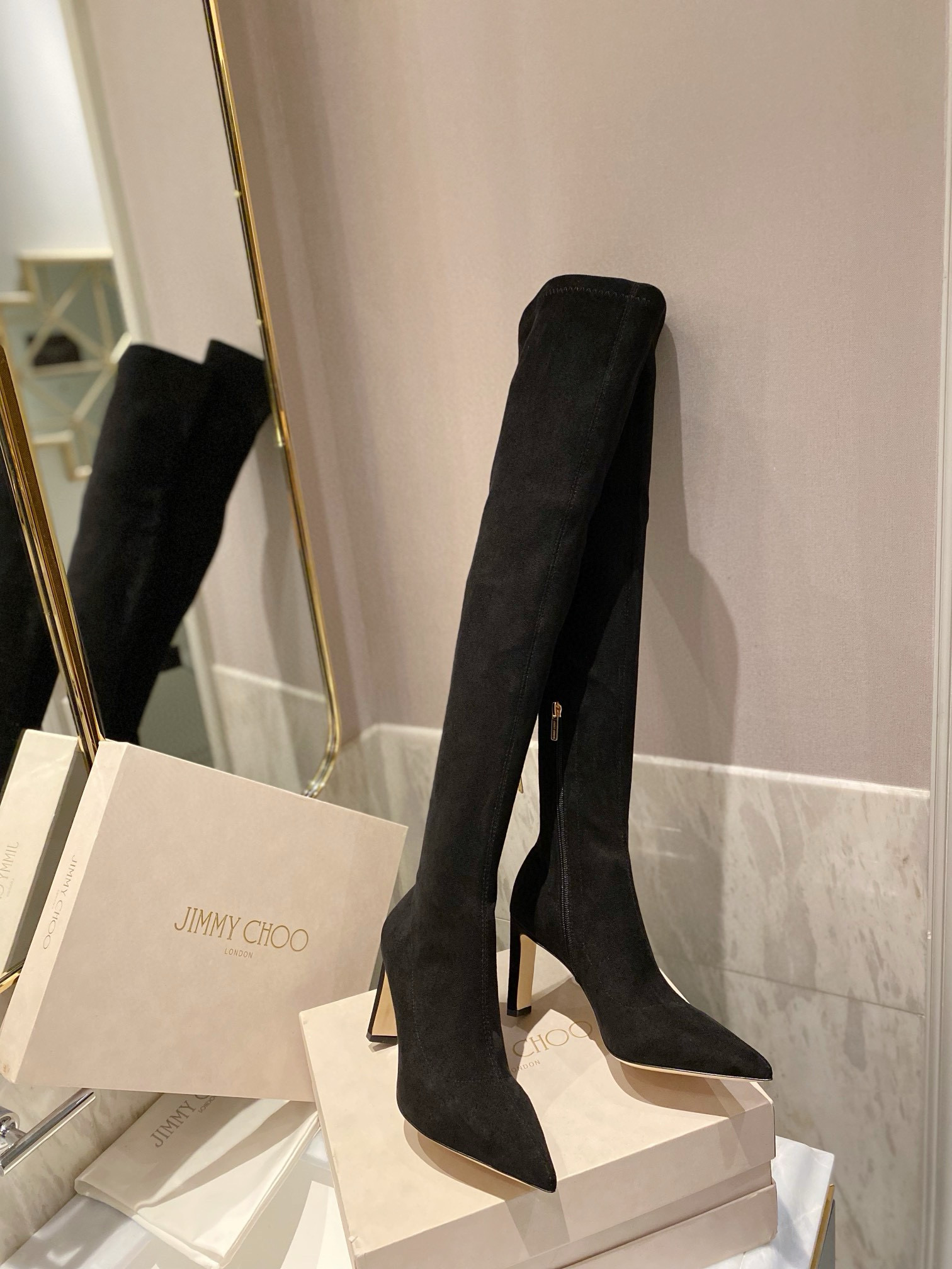 지미추 8.5CM 여자 부츠