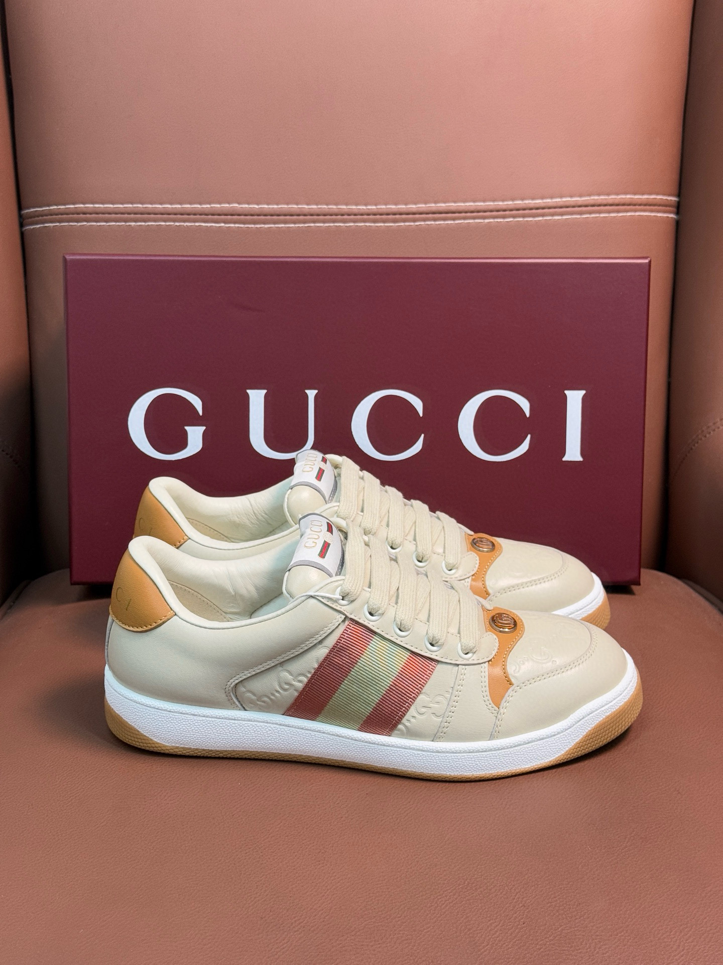 구찌 2.5cm 스크러너 남녀공용 신발 운동화 스니커즈