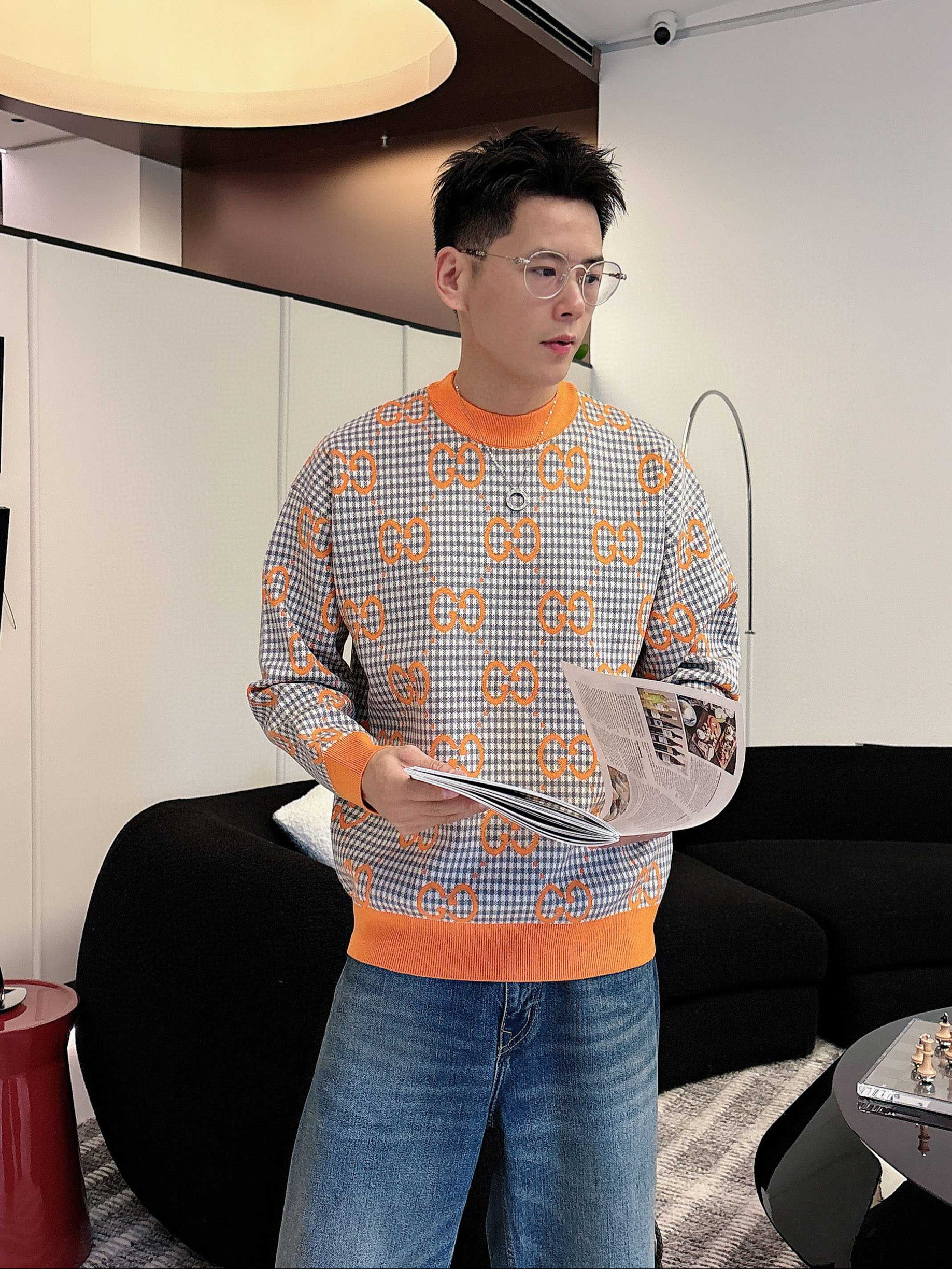 구찌 남자 니트