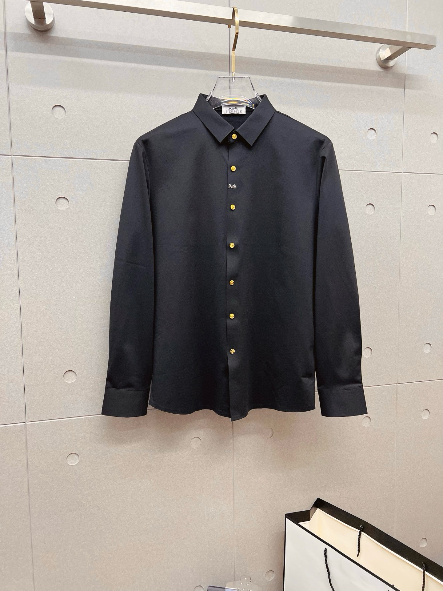 에르메스 2컬러 남자 셔츠