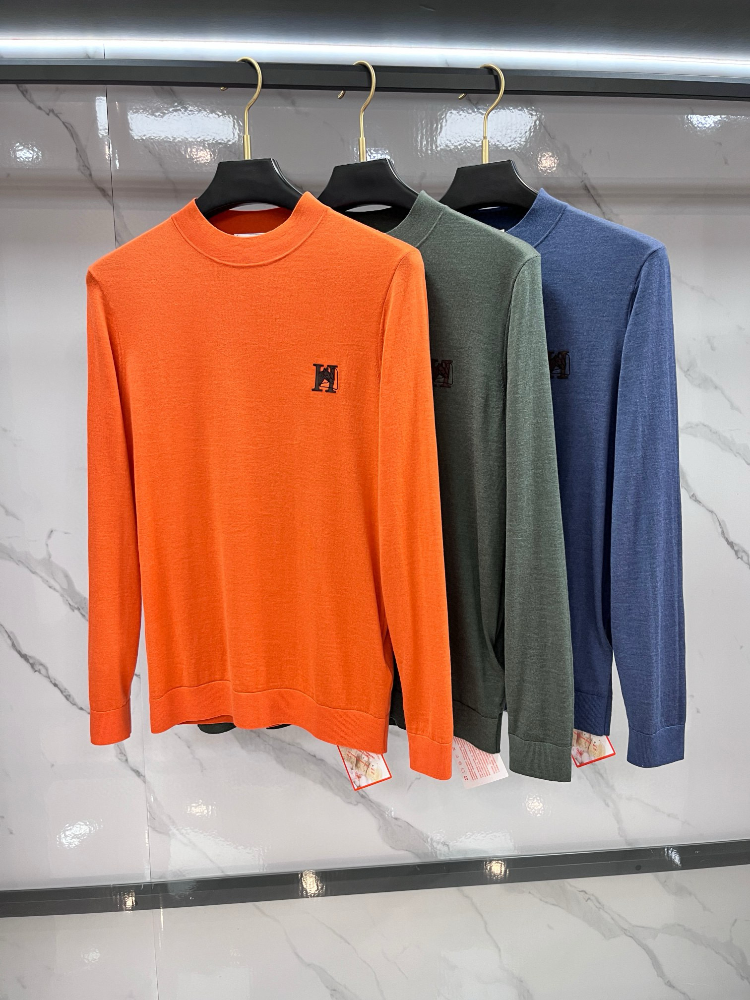 에르메스 3컬러 남자 니트