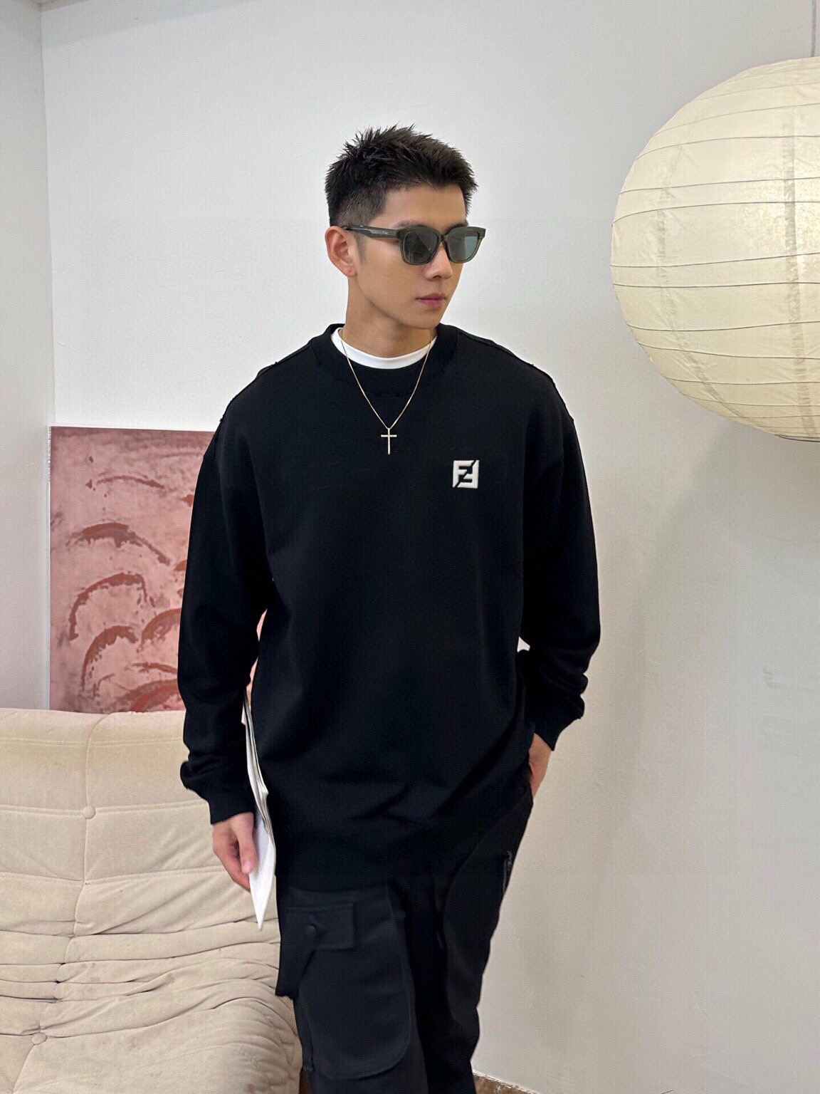 펜디 2컬러 남자 맨투맨 후드티