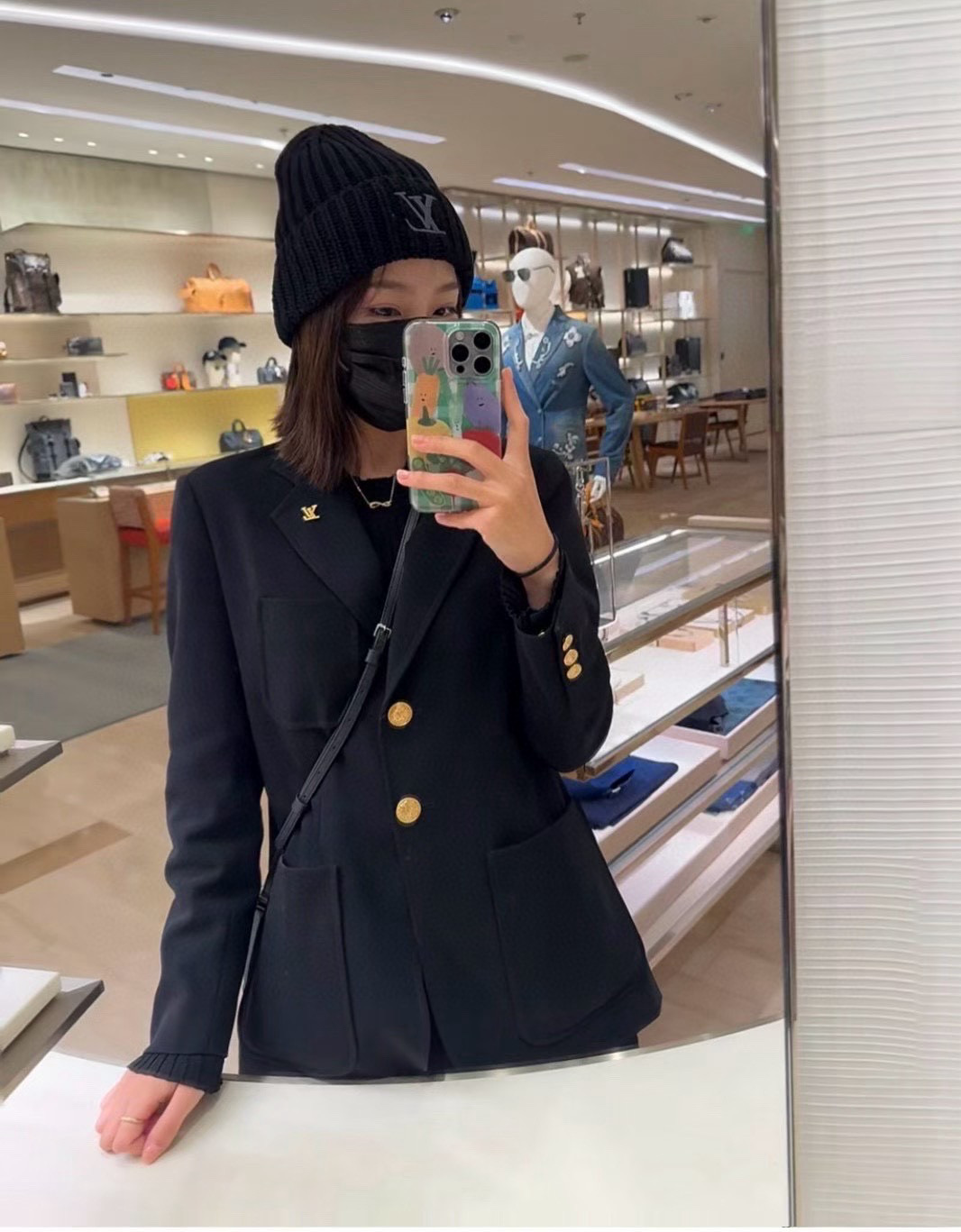 루이비통 겨울 모자