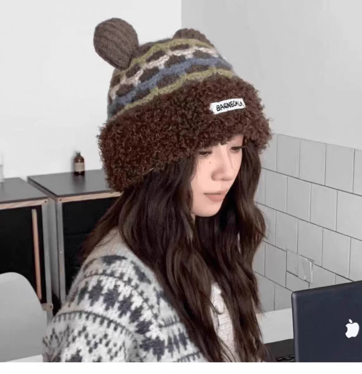 프라다 겨울 모자