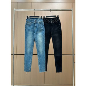 샤넬 2컬러 여자 청바지