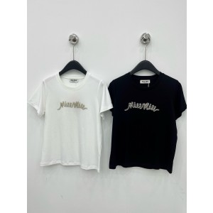 미우미우 2컬러 여자 반팔