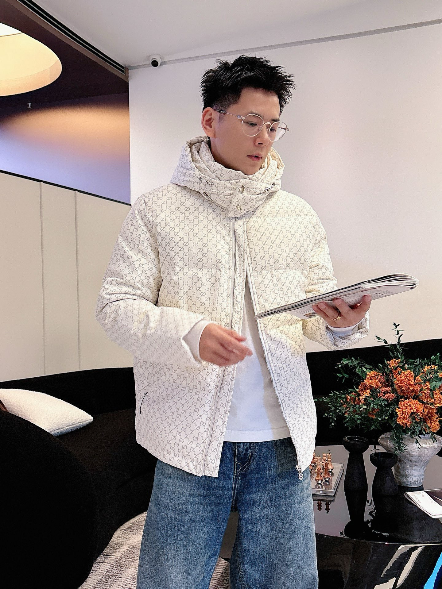 구찌 남자 패딩