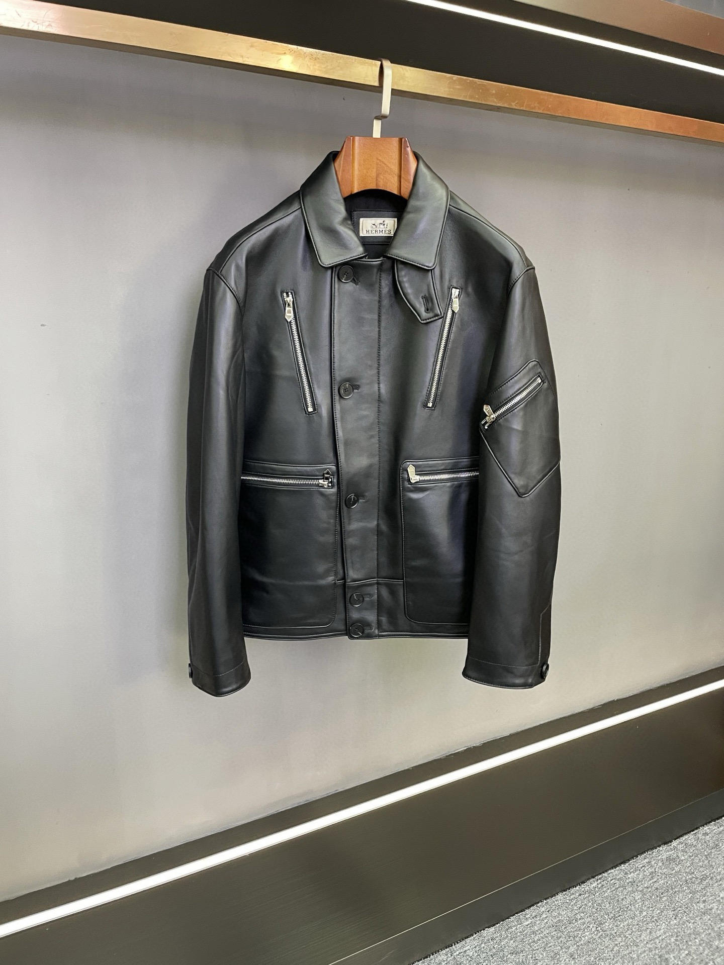 에르메스 양가죽 자켓