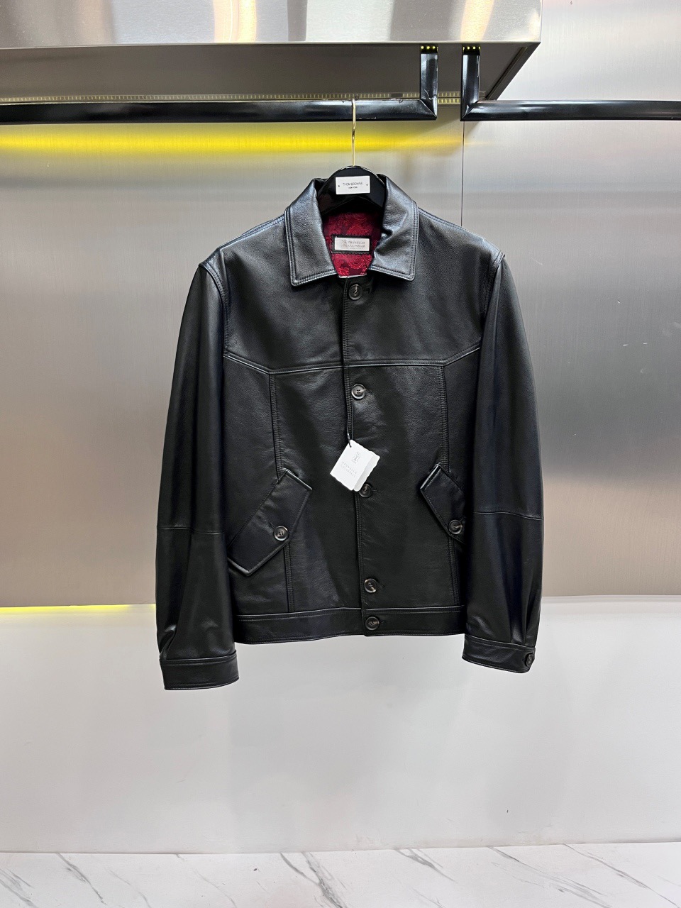 브루넬로 쿠치넬리 염소가죽 자켓