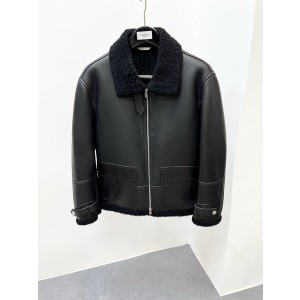 에르메스 양가죽 양모 자켓